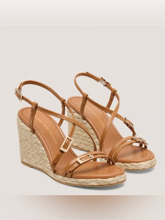 Stuart Weitzman Shoes - Stuart Weitzman $475 GEORGIE ESPADRILLE WEDGE SANDAL in  Macchiato Leather